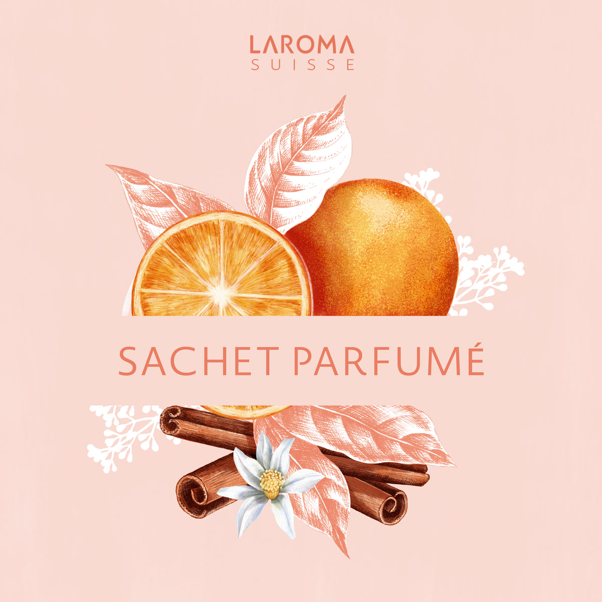 Orange Zimt Duftsachet Suisse 12x12cm
