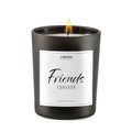 Friends Forever Spruchkerze im edlen Glas mattschwarz